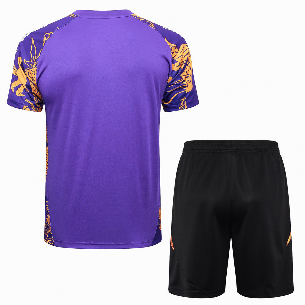 Kit Pre-Treino Real Madrid CF Conjunto Adulto/Infantil (Versão Torcedor)