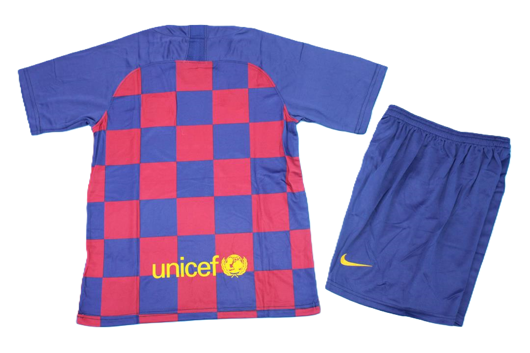 Kit Barcelona Home 19/20 Conjunto Infantil (Versão Retrô)