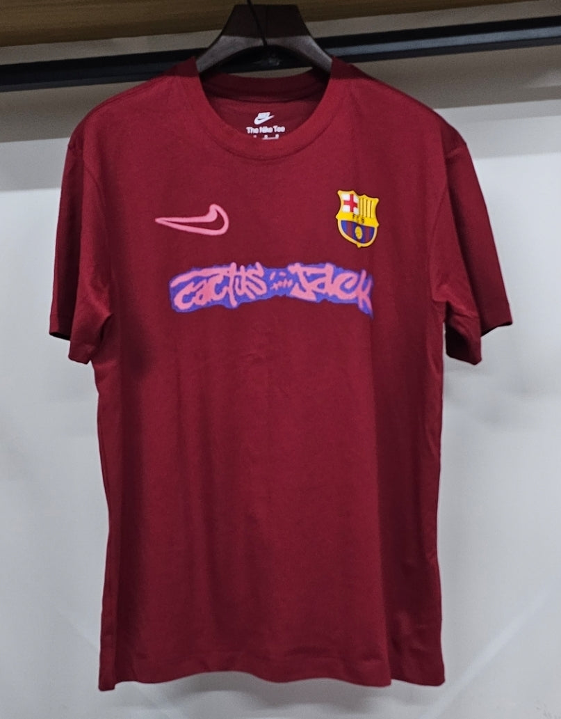 Camisa Casual Especial FC Barcelona "Pink Cactus Jack"| Moda Esportiva