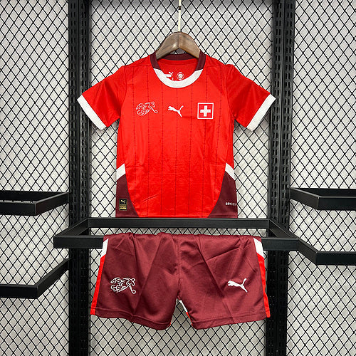 Kids Switzerland 2024∕25 Euro Home Kids Kit(1F8E)