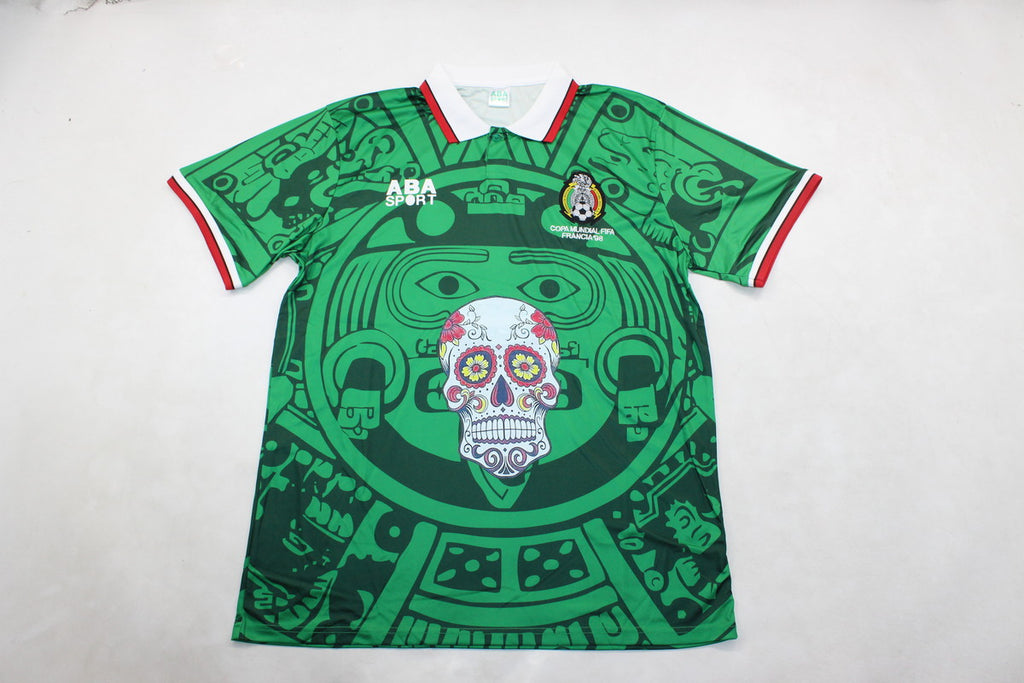 Camisa Seleção do México " 1998 Halloween / Verde" (Versão Retro Torcedor) | EDIÇÃO ESPECIAL