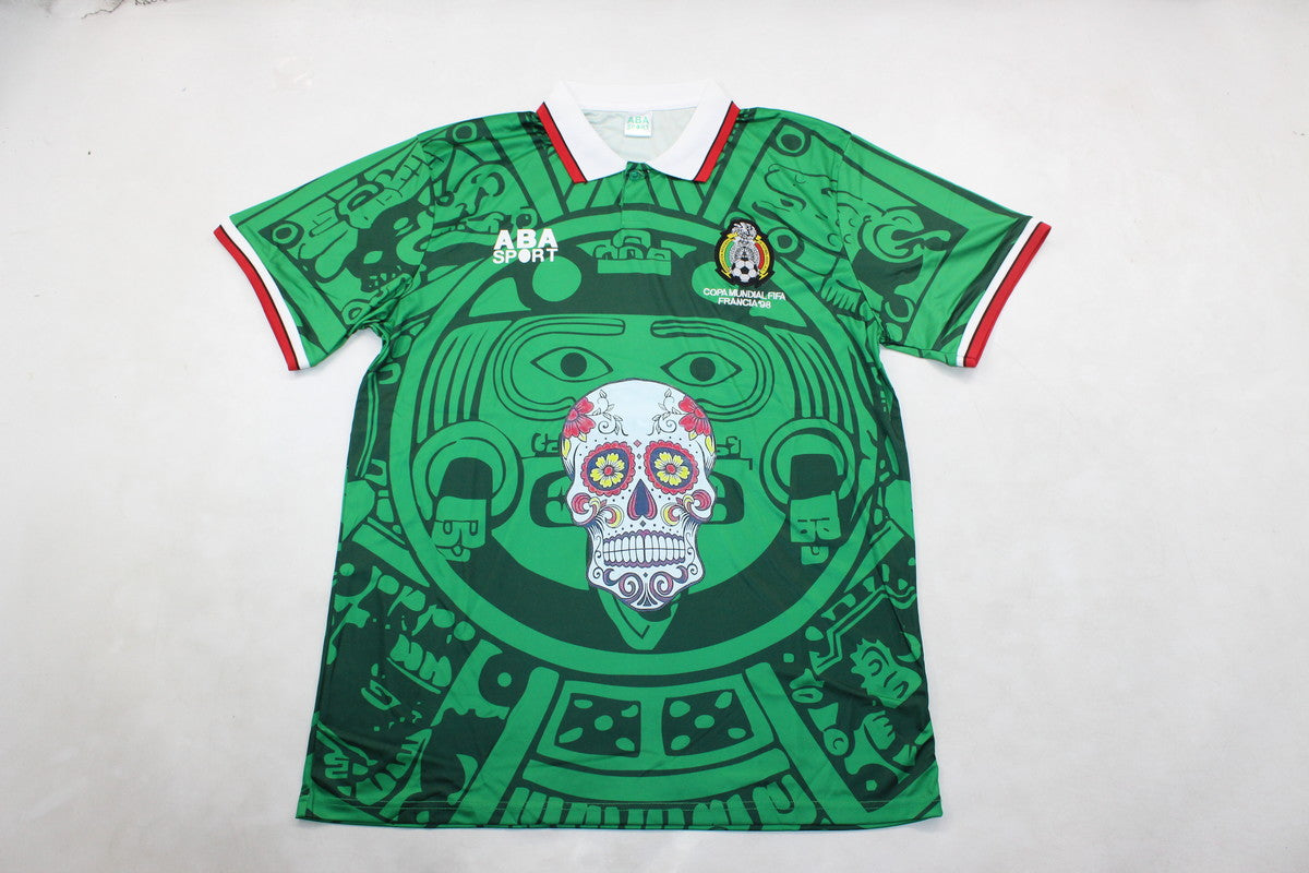 Camisa Seleção do México " 1998 Halloween / Verde" (Versão Retro Torcedor) | EDIÇÃO ESPECIAL