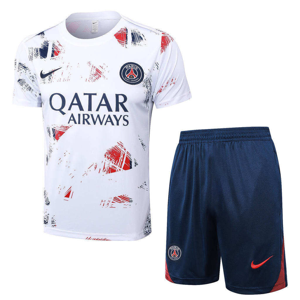 Kit Pre-Treino Paris Saint-Germain F.C. Conjunto Adulto/Infantil (Versão Torcedor)