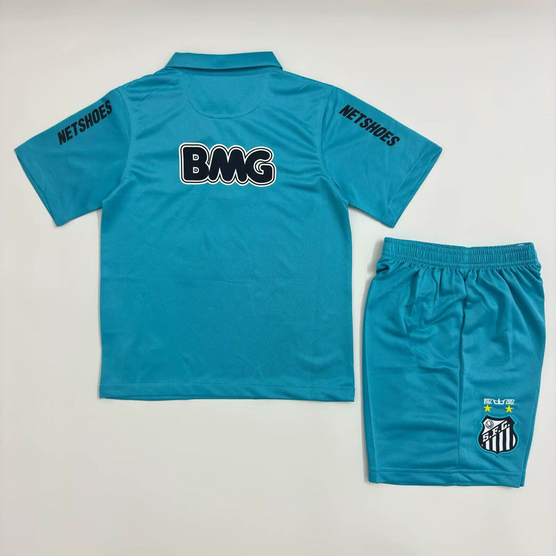 Camisa do Santos Third 2012 Conjunto Infantil (Versão Retrô)