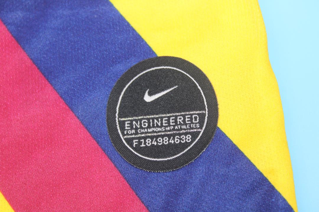 Kit Barcelona Away 19/20 Conjunto Infantil (Versão Retrô)