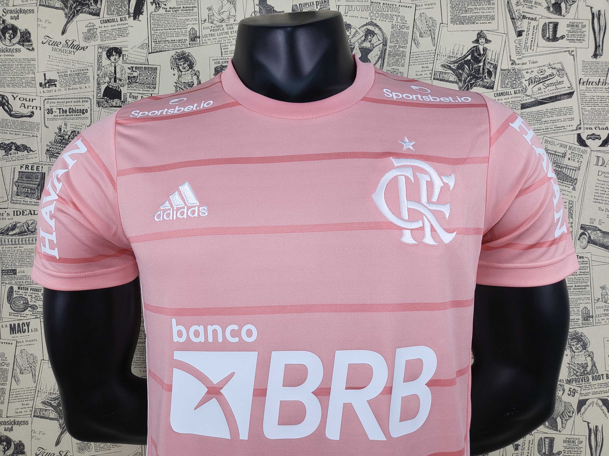 Camisa Flamengo "Outubro Rosa + Patrocínios" 21/22 (Versão Torcedor) | EDIÇÃO ESPECIAL