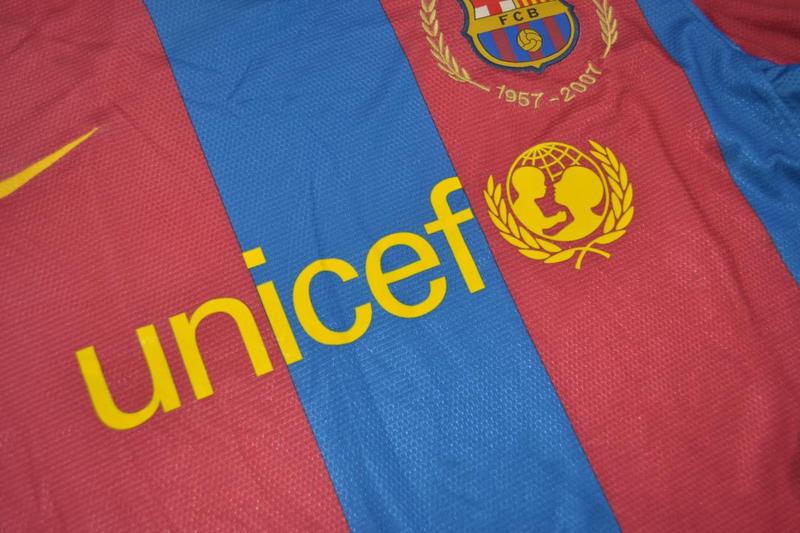 Camisa Barcelona Home 07/08 (Versão Manga Longa Retrô)