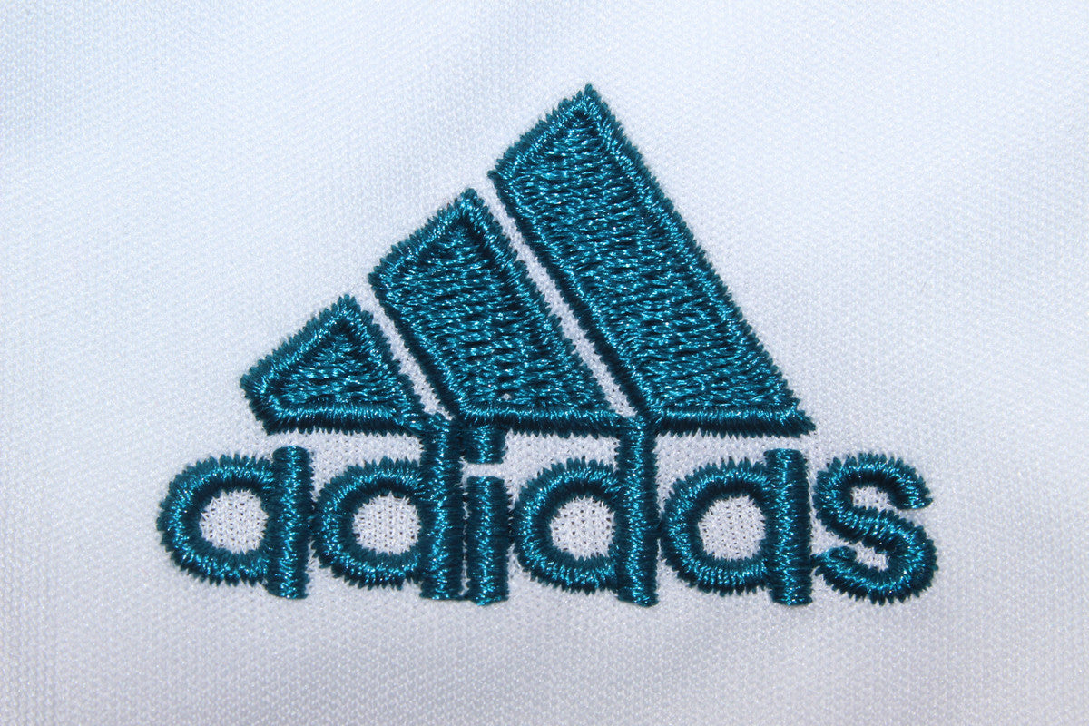 Kit Real Madrid Home 17/18 Conjunto Infantil (Versão Manga Longa Retrô)