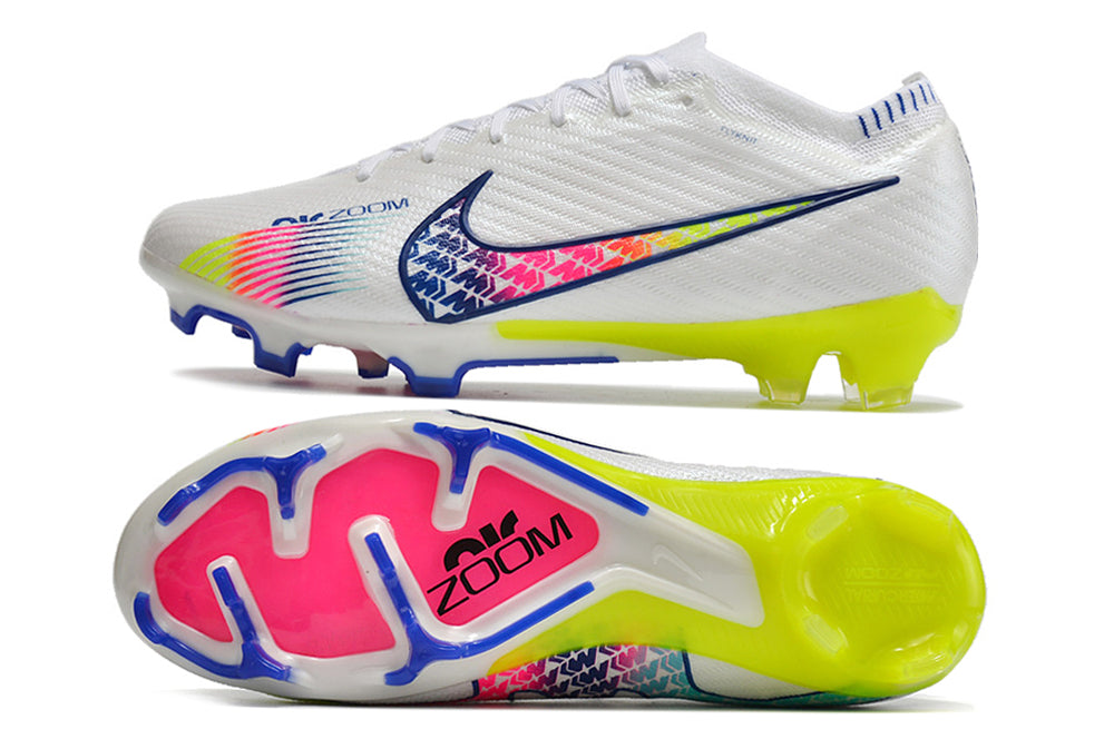 Chuteira de Campo Nike AIR Zoom Mercurial Vapor 15 Elite Branco e Colorido | Football Boots