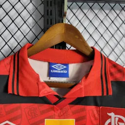 Camisa Flamengo Home 1995 Retrô - Vermelha e Preta