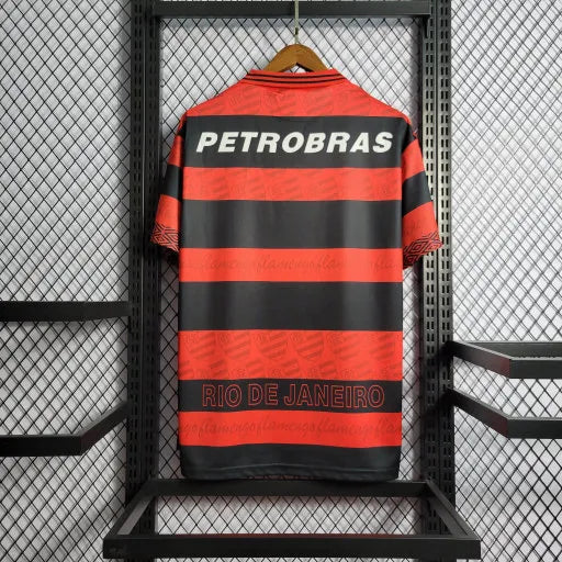 Camisa Flamengo Home 1995 Retrô - Vermelha e Preta