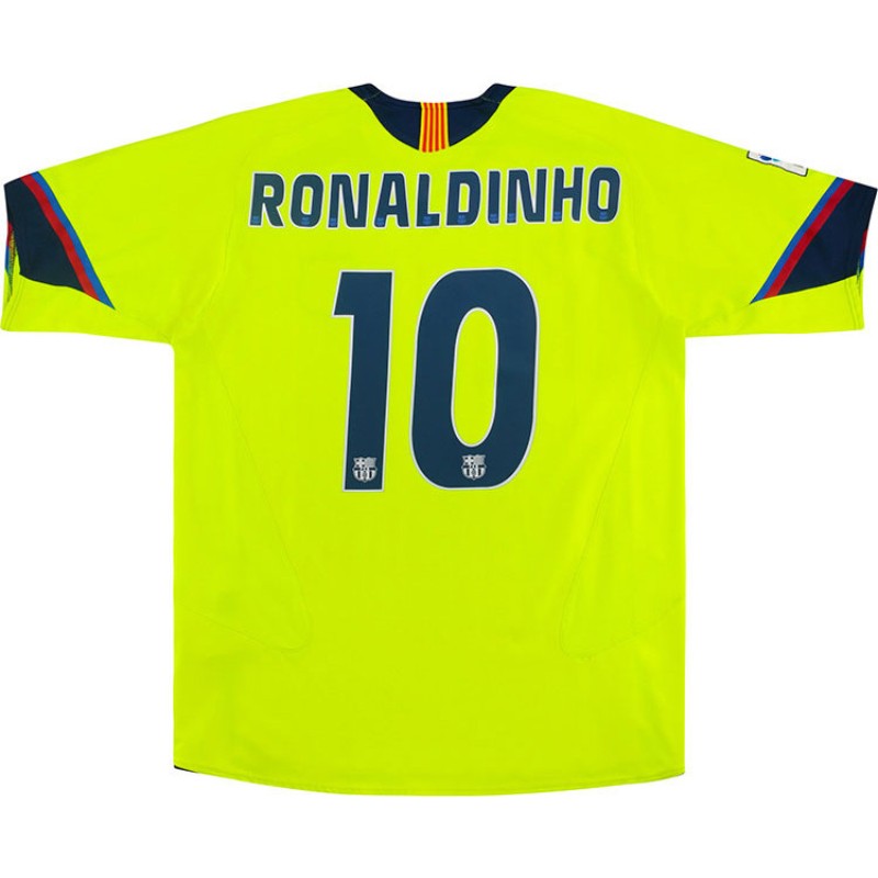 Kit Barcelona Away Conjunto Infantil 05/06 (Versão Retrô)