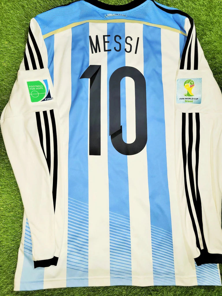 Camisa Seleção Argentina Home 2014 (Versão Manga Longa Retrô)