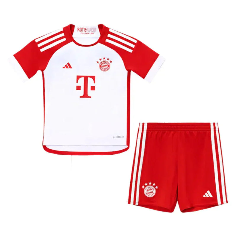 Conjunto Infantil Bayern de Munique Home 23/24 - Branco